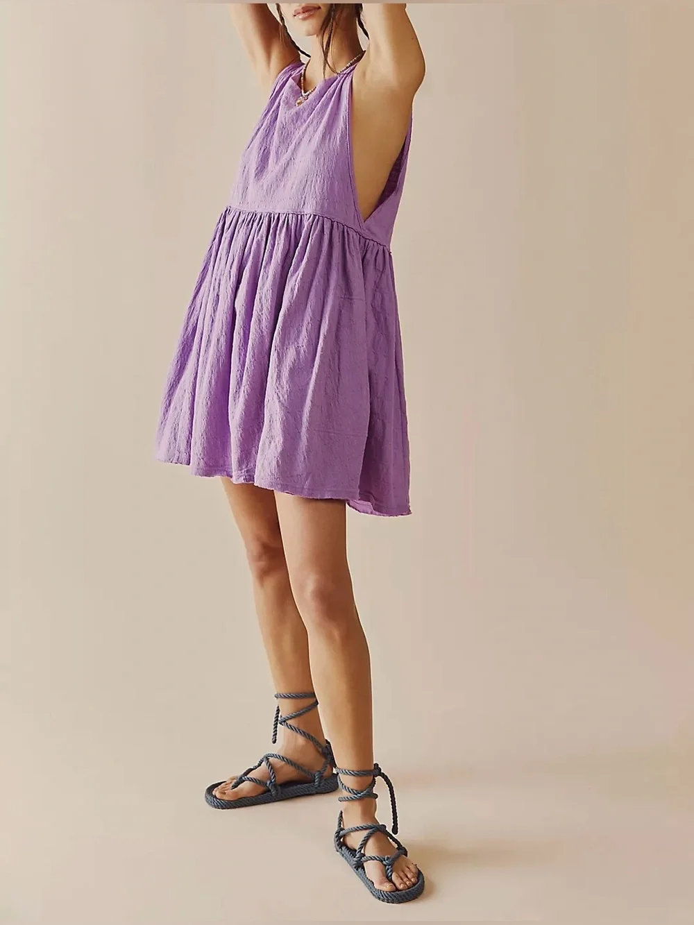 NWOT Free People Free-Est I'm Still Obsessed Sleeveless Mini Dress Wisteria - S
